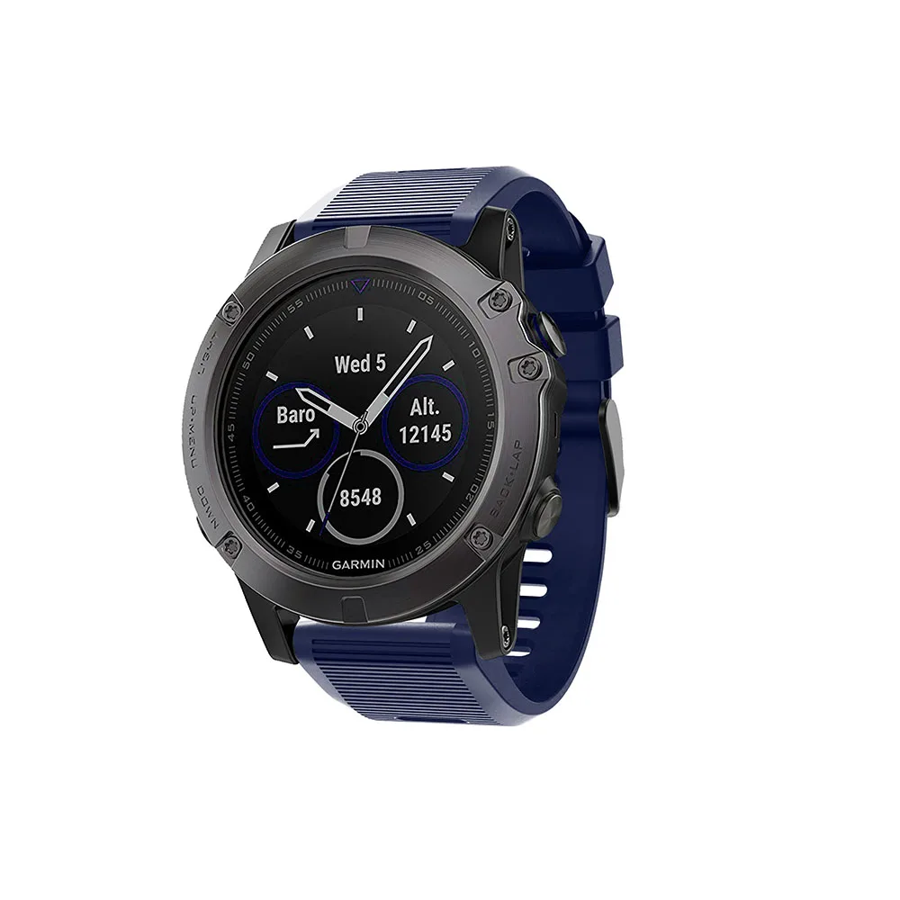 Ремешок силиконовый для Garmin Fenix 5/5X Plus 26 мм 3/3 HR|Ремешки часов| |