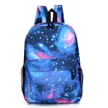 Chaude 2017 Mode Femme Sac À Dos Occasionnel Unisexe Sac À Dos Scolaire Hommes Étoiles Univers Espace Impression École Sac À Dos Femmes Livre