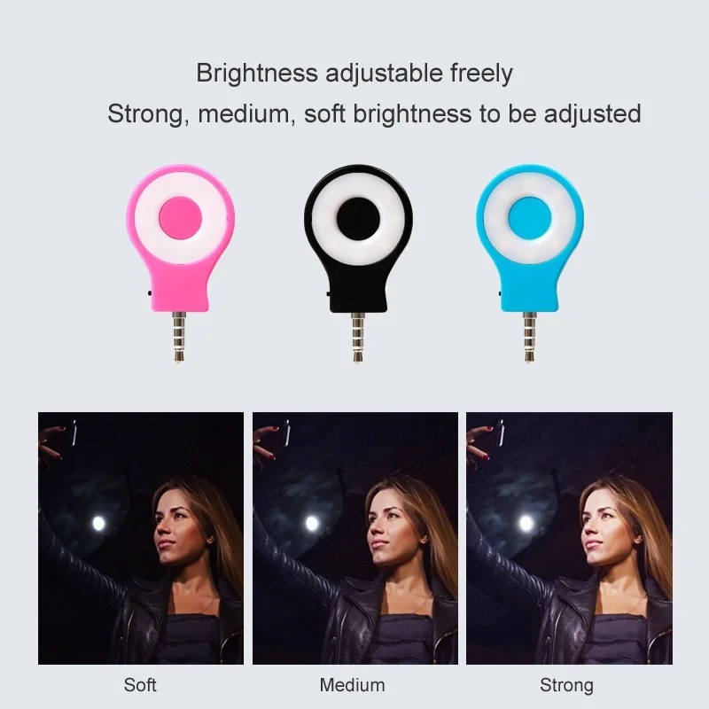 

USB charge LED Selfie Ring Light for Smart Phone Supplementary Lighting Night Darkness Selfie Enhancing for phones selfie Light