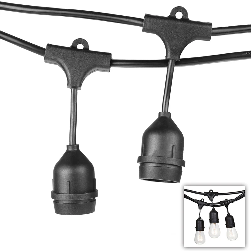 Водонепроницаемая гирлянсветильник с 9 насадками E27 40 Вт м/30 футов|lamp light feathers|lamp