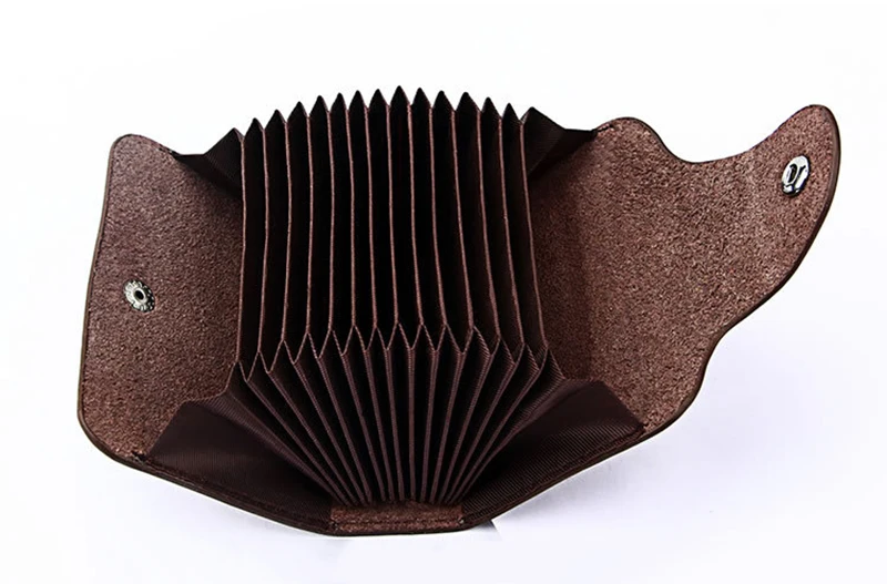 Men Women Business Card Holder Genuine Leather Credit Cards Organizer Bank Card Case Money Wallet Cardholder Porte Carte PC0052 (8)