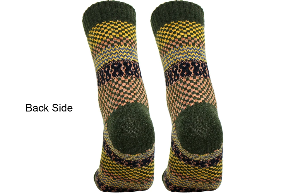 Ретро Кролик Шерсть носки для девочек для мужчин Национальный стиль осень зима толстые теплые разноцветные Геометрические Квадратные