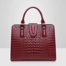 

LUYO Genuine Leather Crocodile Ladies Luxury Handbags Women Bags Designer Alligator Top-handle Shoulder Bags Tote Crocodile
