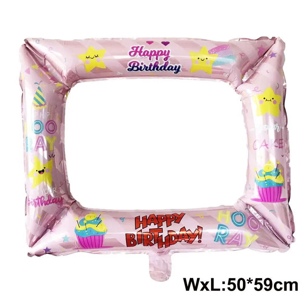 1 шт. фольга для дня рождения воздушные шары для празднования надувная рамка для детского душа украшения для дня рождения Детские вечерние принадлежности для взрослых