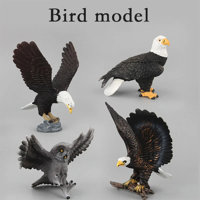 

Simulation Wild Life Bird Eagle PVC Animals Action Figures Model Owl Figurine Birds Decoration Decor Plastic Statue Toy
