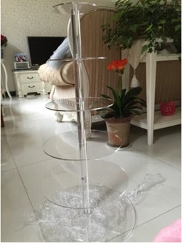 

Free Shiping crystal cake stand 7 tier high 15cm acrylic cake stands