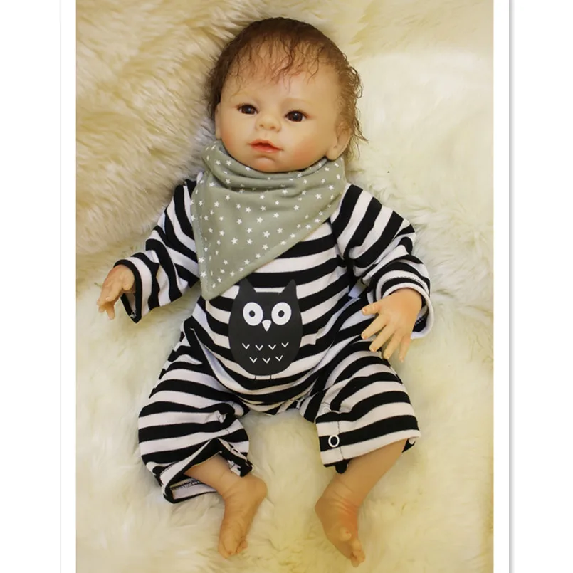 Cute Reborn Baby Doll Soft Silicone 18 Inch Handmade Baby ...