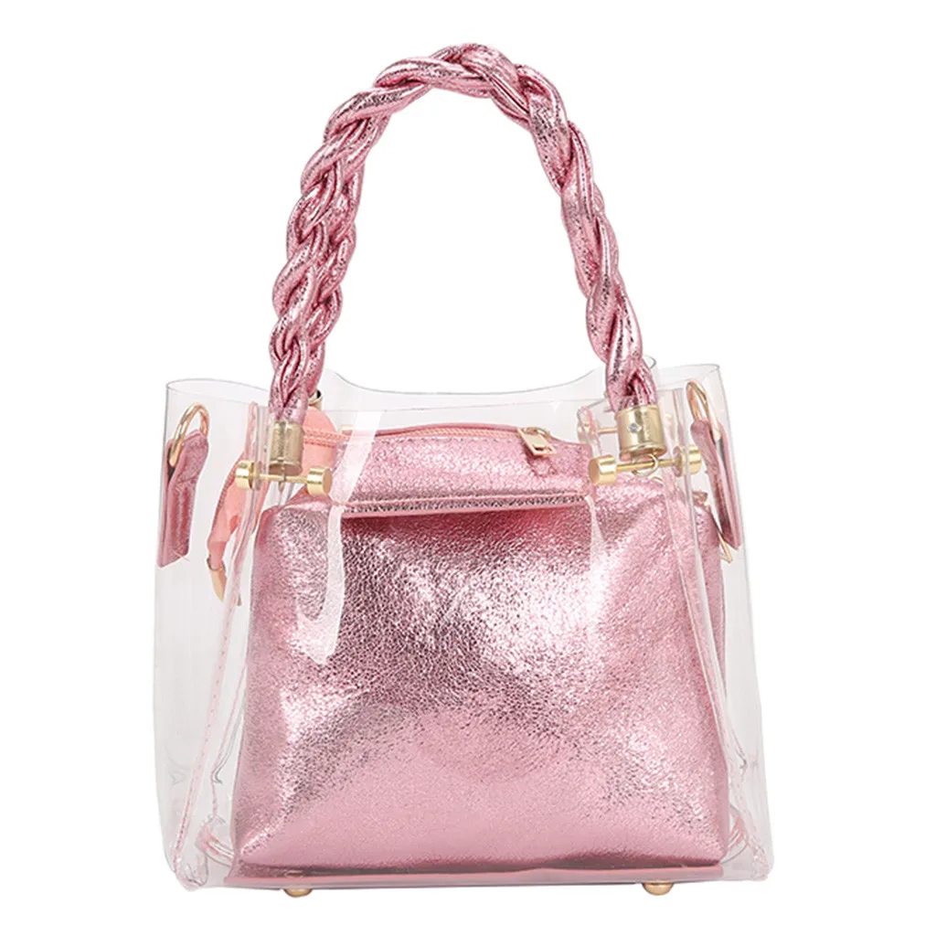 

MOLAVE Handbags Messenger Bags women handbag Fashion Lady Transparent Jelly Wild Woven Portable Shoulder crossbody packages9329
