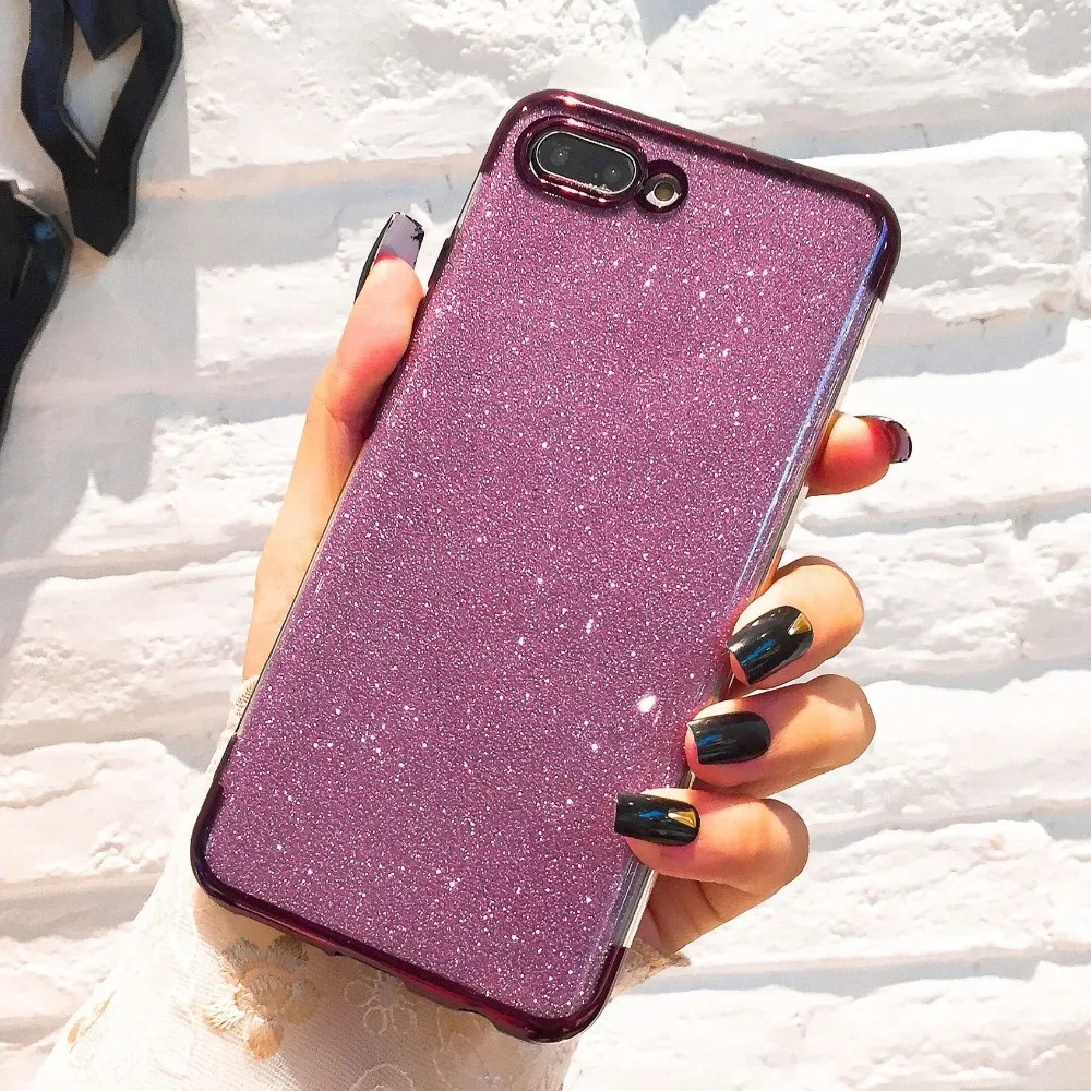 Glitter Bling Phone Cases For Huawei Mate 20 Lite Case Silicone Plating Soft Cover For Huawei P20 Pro P10 Plus Y6 Y7 Prime 2018 (2)