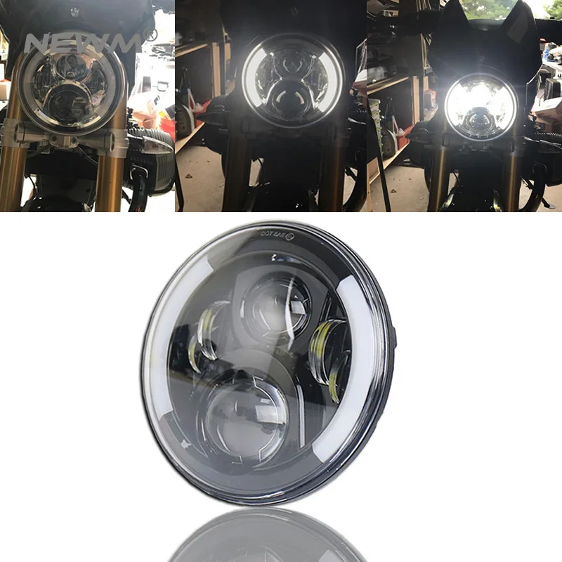 

1pc 7 inch round Motorcycle Projector Daymaker LED Headlight With Halo & DRL &Turn light For Harley Davidson Street Glide