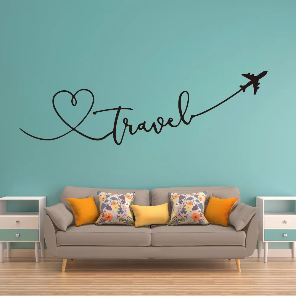 Plane Kids Aeroplane Nursery Wall Art Stickers Decal Vinyl Decor Home Quote Room
