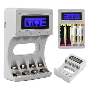 

USB 4 Slots LED Display Battery Charger AA/AAA Universal Rechargeable Battery Charge Adapter Batteries Charging