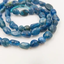 LII Ji натуральный камень Апатит неправильной формы бусины DIY ювелирных изделий браслет или ожерелье около 39 см
