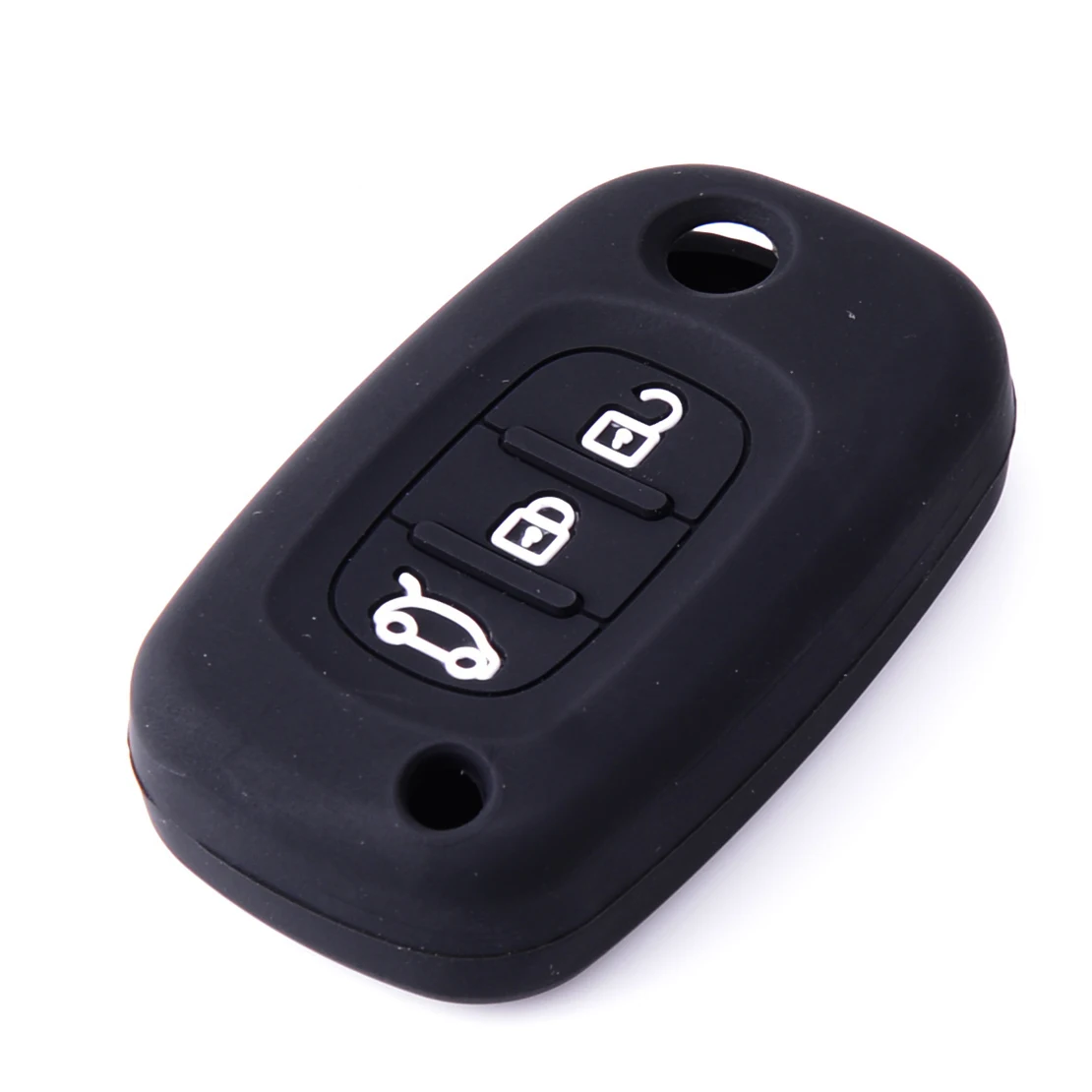 Черный силиконовый чехол DWCX для Renault Clio Kangoo 2007 2009 Fluence 2011 2017 Megane 2005 2010|fob cover|key case for