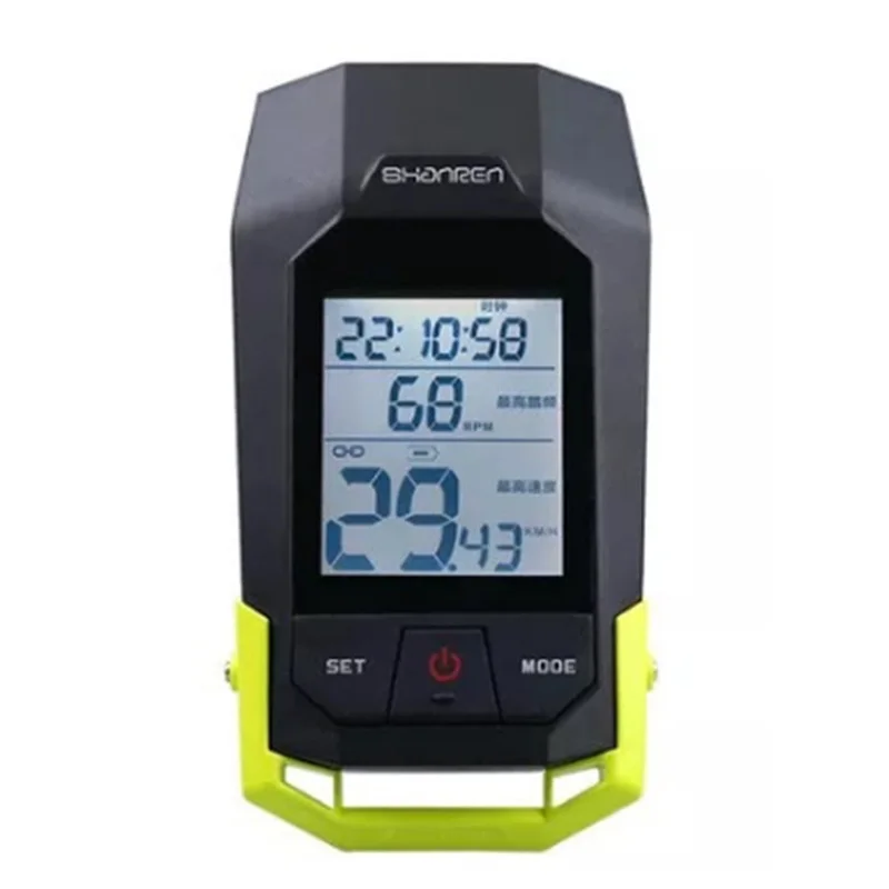 SHANREN II Waterproof USB Rechargable Wireless Bicycle Computer Speedometer Backlight LCD Display With 400LM Headlight | Спорт и