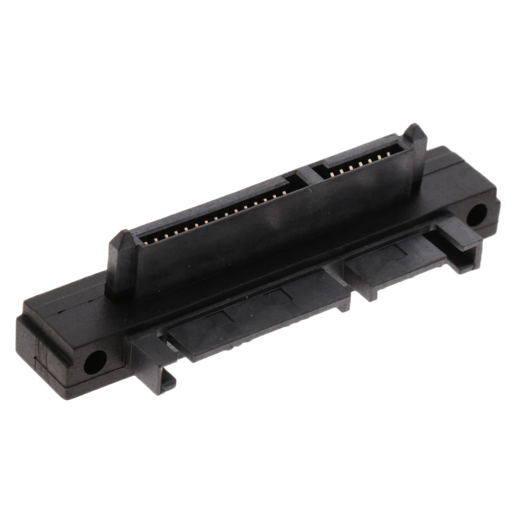 90 Degree SATA 7+15Pin 22Pin Male to Female Jack Convertor Adapter Card Plug