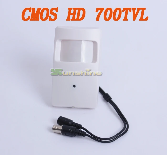 Vente HD CMOS 700TVL 3.7mm Objectif de Sécurité Intérieure Mini PIR Shell Caméra de Surveillance CCTV Caméra