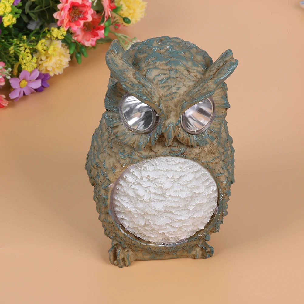 1 Pc Kartun Owl Dirancang Luar Sinar Matahari DIPIMPIN Lampu Surya