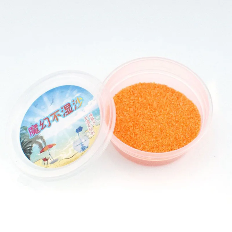 45G DIY Not Wet Magic Sand Non-Toxic Handmade Toys Children Education Toys Novelty Color Magic Space Sand Funny Boys Girls Toys - Цвет: Orange