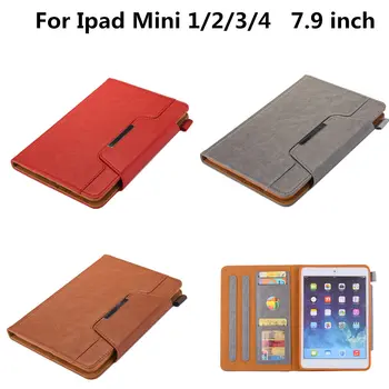 

Vintage PU Leather Case for iPad Mini 1 2 3 4 Flip Smart Cover Luxury Book Auto Sleep Wake For Mini2 Mini3 Mini4 7.9 inch Tablet