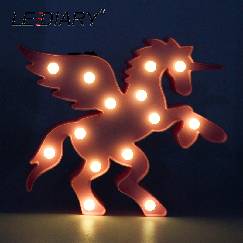 Светодиодный ночник с разноцветным единорогом и лошадью, светодиодный светильник в виде животных, детская игрушка, настольная прикроватная лампа, праздничное украшение для дома, осветительные приборы