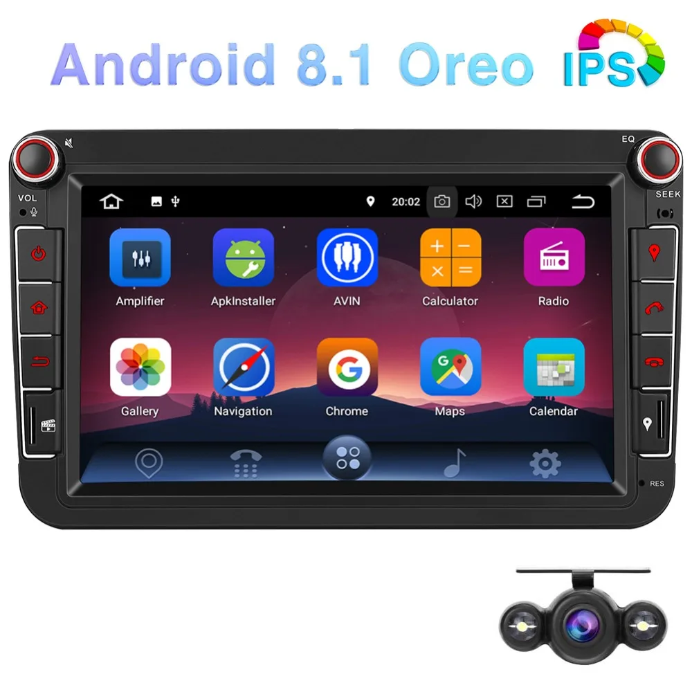 Тыква Android 8 1 автомобильный мультимедийный плеер 2 din &quotIPS Радио GPS 2G RAM стерео без