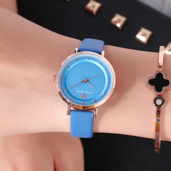 

woman clocks quartz Disney brand ladies wristwatches Mickey mouse genuine leather womens watches waterproof Citizen movement