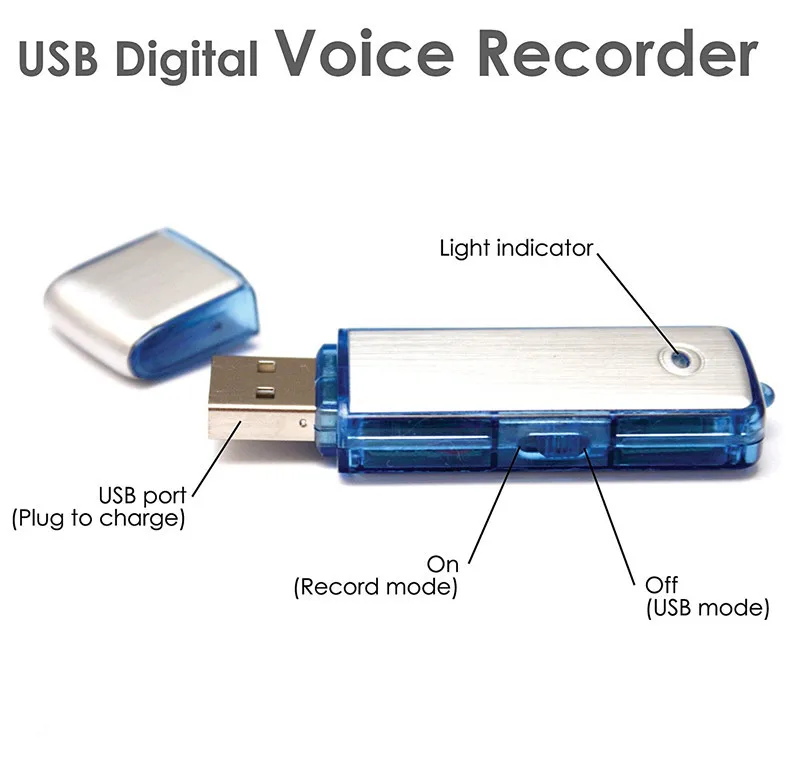 TORTOYO Professional Mini Digital Voice Recorder Smart Noise Reduction for Conference Study One Key Voice Recording Device USB