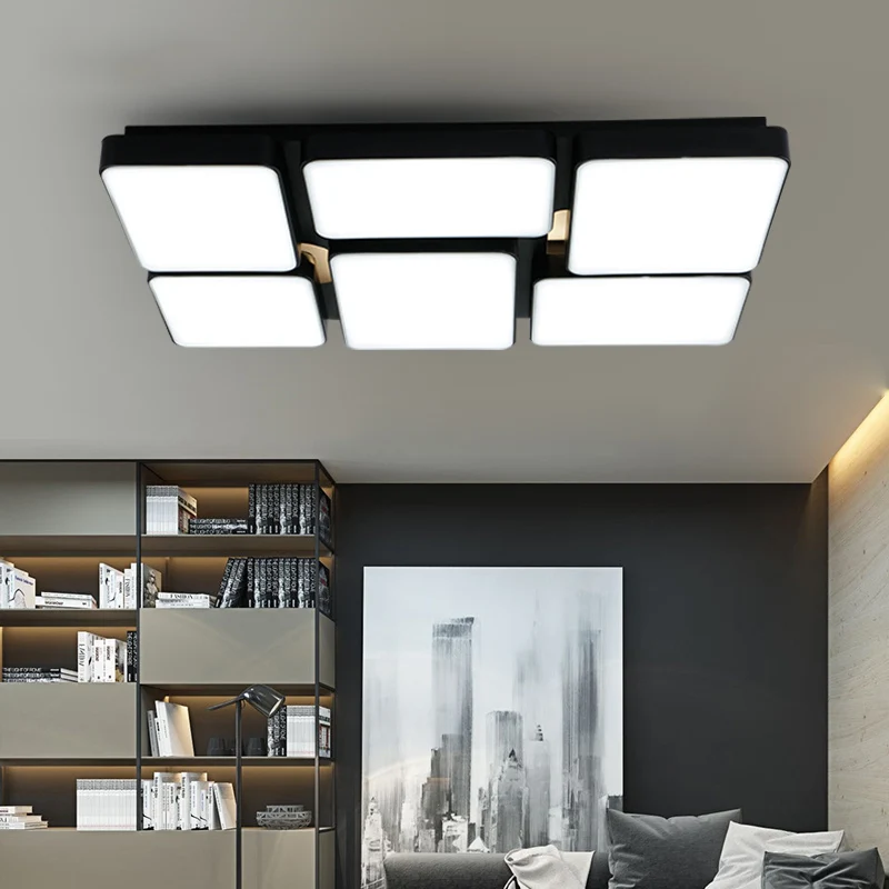 

White and Black Modern LED Ceiling Lamp For Livrong Room Bedroom Study Room Modern LED Ceiling Chandelier Lights Fixtures