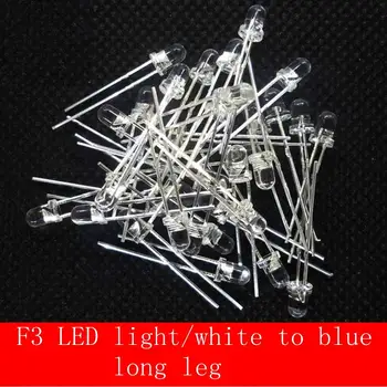 

100PCS 3mm LED Diode Blue Clear Long Leg Diodo 3 MM Light-Emitting Diode Wholesale From Aliexpress