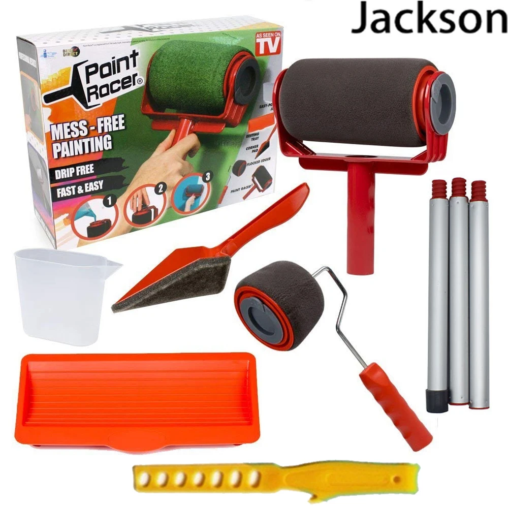 

No Seam Paint Runner Pro Roller Brush Tool Flocked Edger Office Wall Painting Roller Paint Brush Paint Roller hot