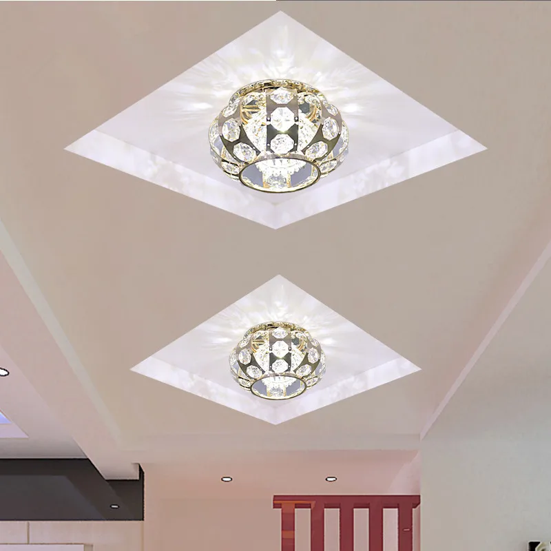 Светильник Colorpai светодиодный с золотыми кристаллами 3 Вт 5 220 240 В|ceiling lamp|aisle lightlamp