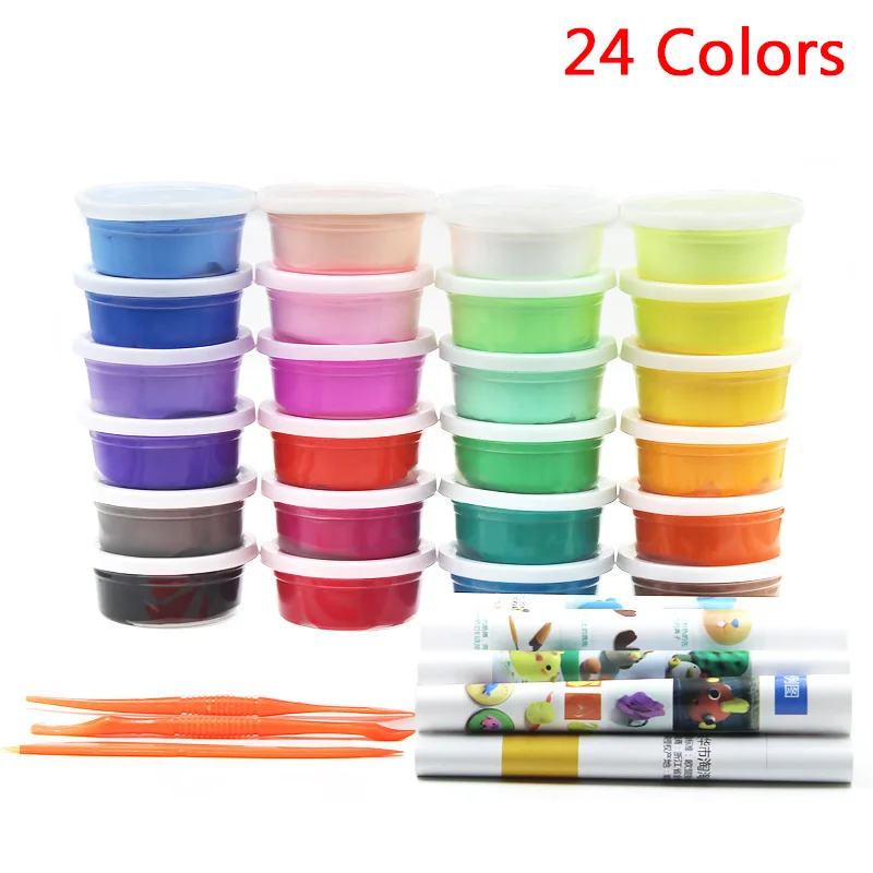 Купить новый 12/24 цвета мягкий полимерный моделирование глина ...