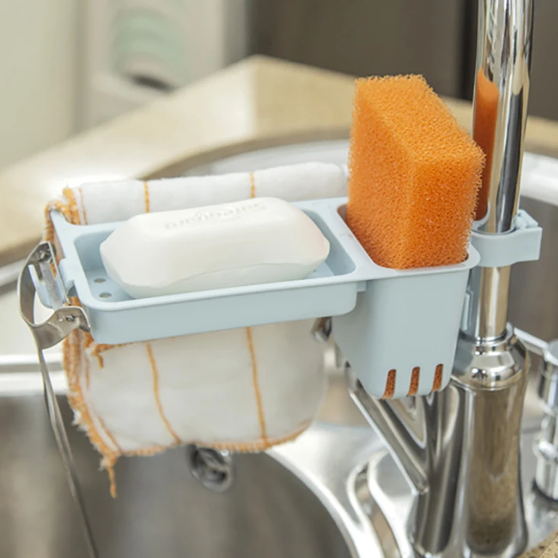 

Kitchen Bathroom Sink Storage Holder Faucet Clip Adjustable Towel Stand Rack Soap Sponge Dish Cloth JJJSN11191