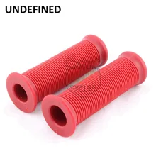 7/" ручки для мотоцикла Красный винтажный Стрейк мягкая резиновая обмотка руля для Suzuki Kawasaki Yamaha Универсальный