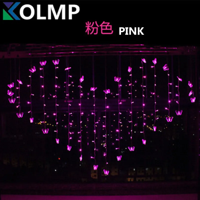 Creative butterfly light indoor home decoration window led curtain