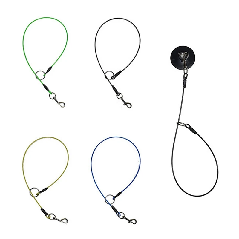 

Pet Wrapped Steel Wire Dog Leash Matched Suction Cup to Use Fixing Dogs for Grooming Blowing Hair Color Random