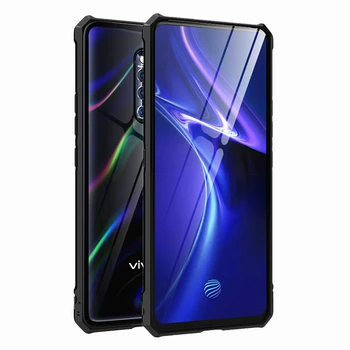 

For Vivo X27 Pro Case Alloy Metal Frame Bumper Transparent Tempered Glass Back Cover Mobile Phone Shell For vivo X27 Pro Case