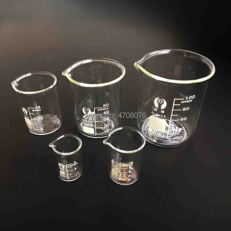 Лабораторный стакан Pyrex стеклянная посуда химическое мерное стекло плоское дно