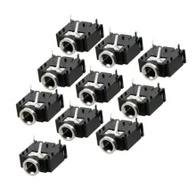 10 Pcs 3 Pin PCB Mount Female 3.5mm Stereo Jack Socket Connector