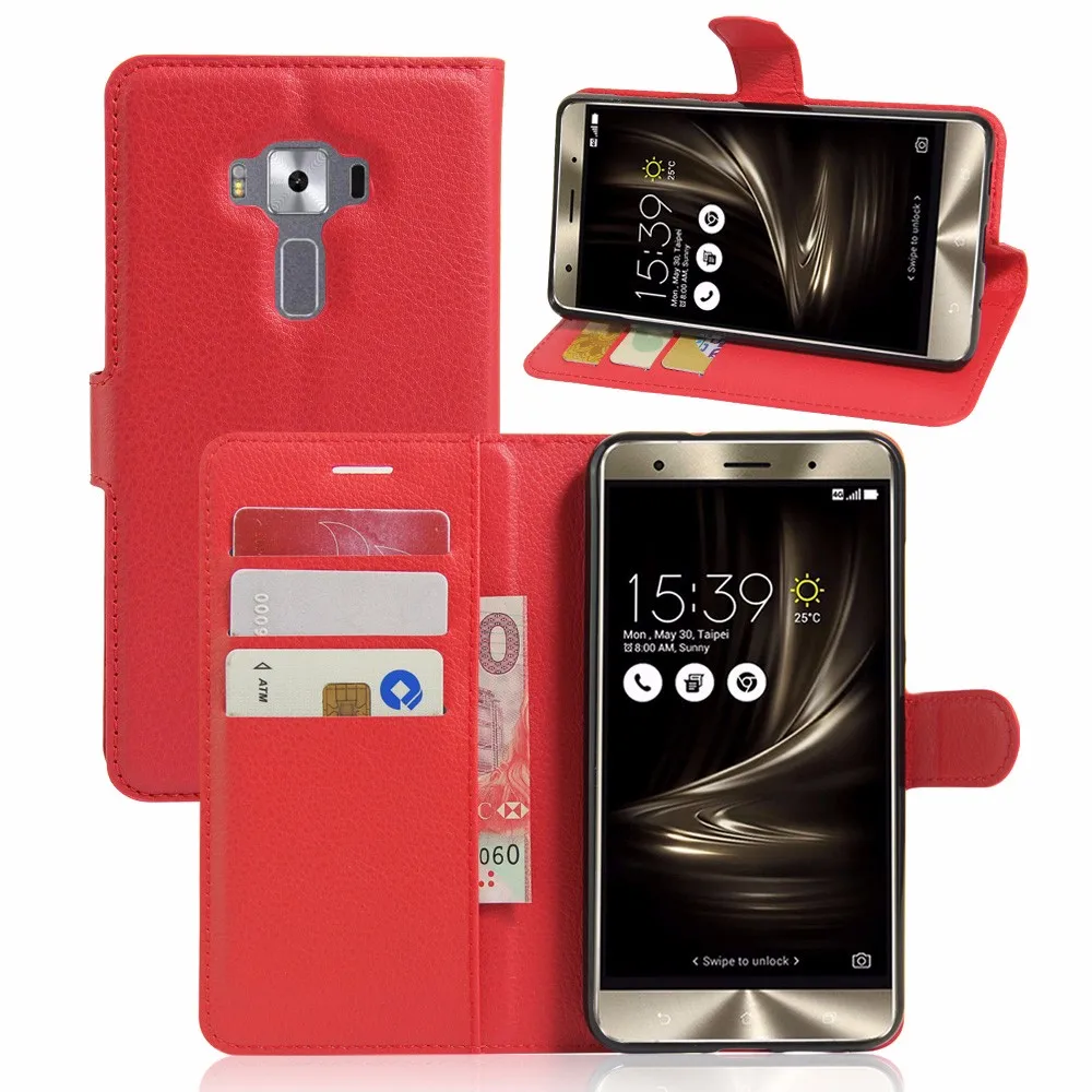 Чехлы для смартфонов ASUS ZenFone 3 Deluxe ZS550KL 50 шт./лот роскошный кожаный чехол-книжка из