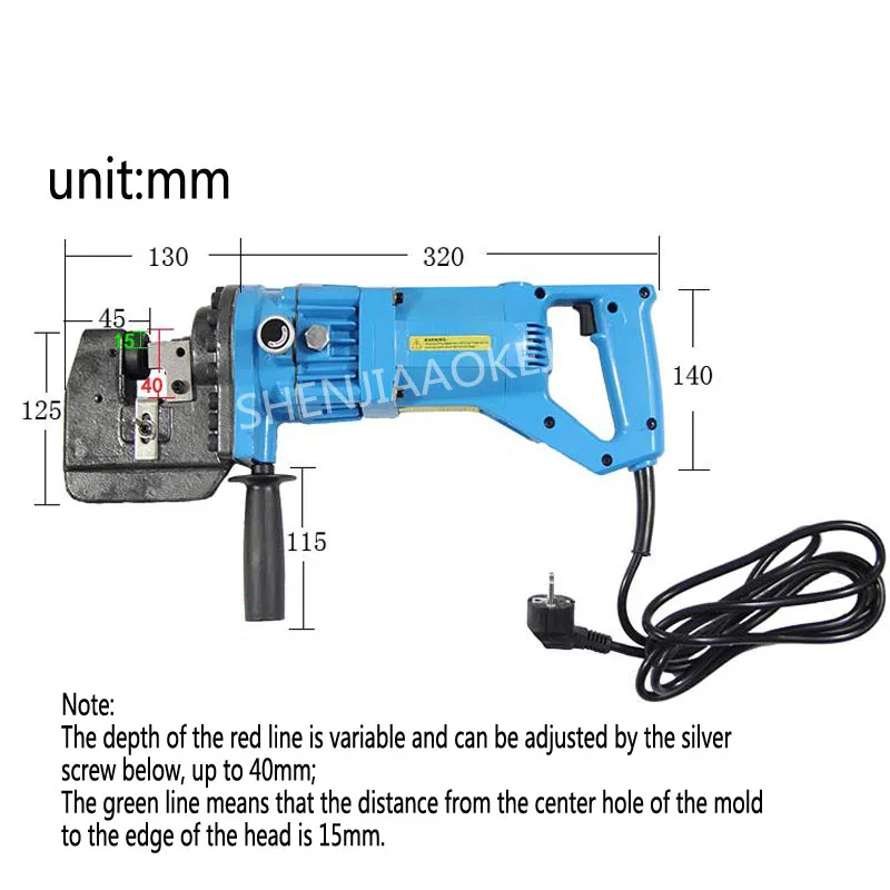 MHP-20 Angle steel channel H-shaped hydraulic punching machine 220V/110V Electric Flange | Инструменты