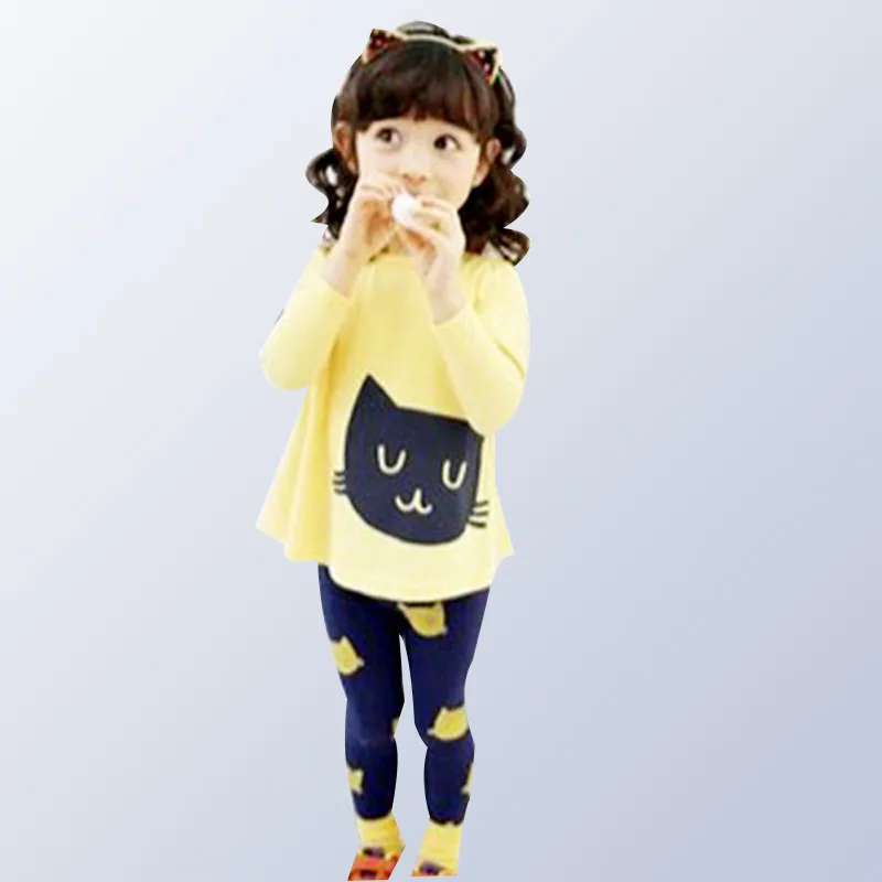 autumn children clothing sets cartoon girl clothing set child sportswear set girl casual suit 2pcs for 3 5 7 8 10 years old