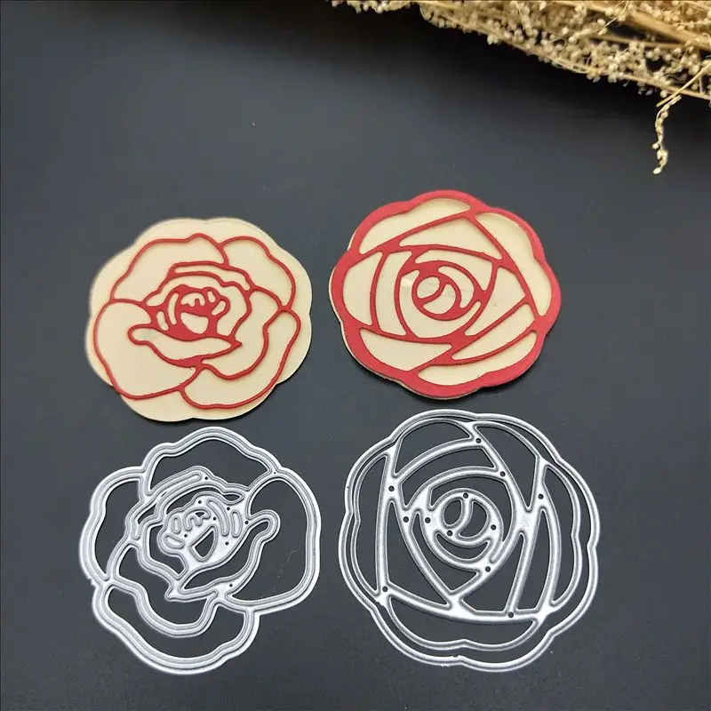 

Layered Rose Metal Cutting Dies Stencil Embossing Scrapbooking DIY Photo Album Decor Cards Making Gifts Crafts Dies Cut