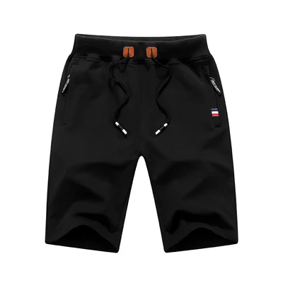 Miacawor летние Для мужчин хлопковые шорты Пляжные шорты Бермуды пляжные шорты Повседневное спортивные костюмы Homme K828 - Цвет: Черный