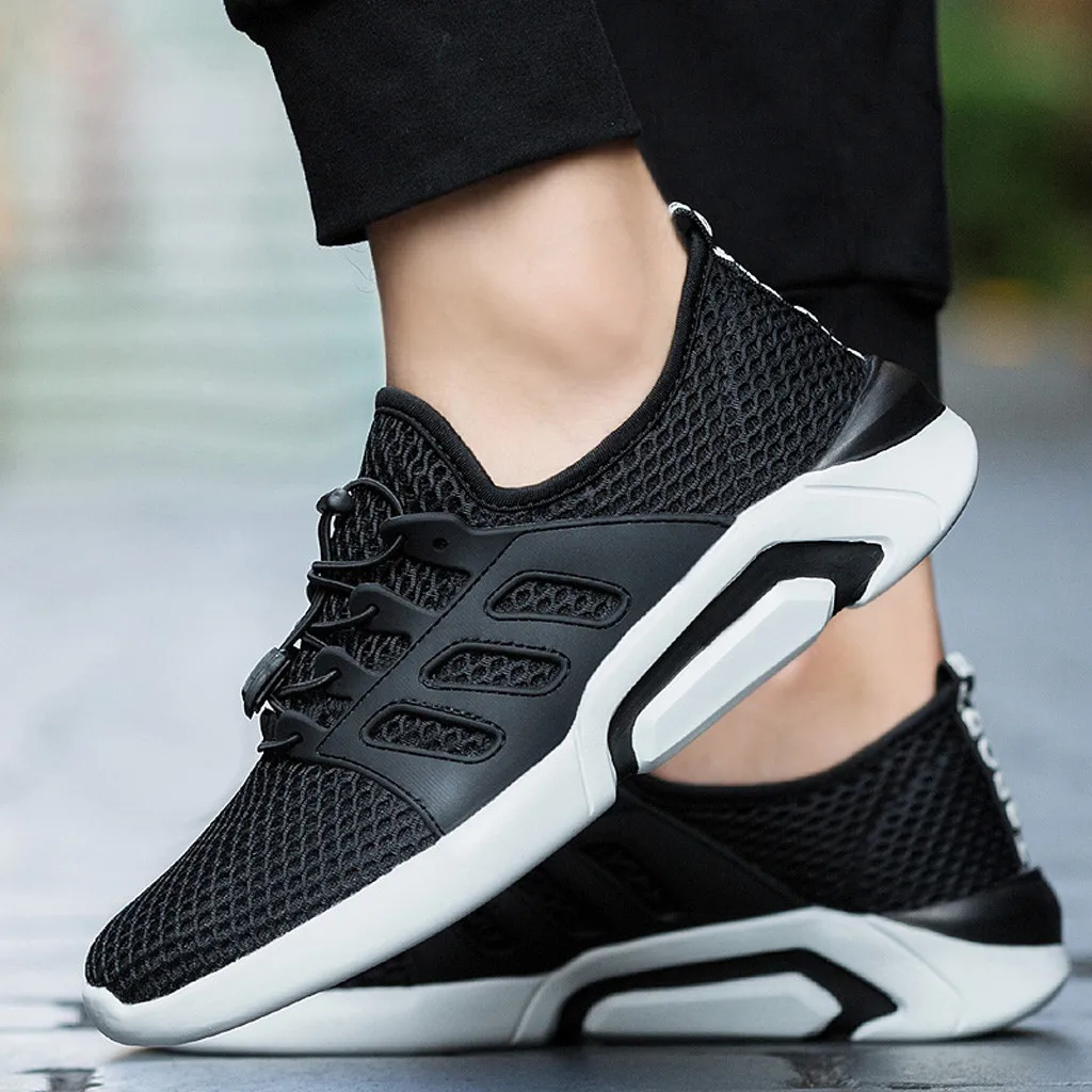 

running shoes men gym shoes men sport shoes Men's Large Size Mesh Running Shoes Wild Lightweight Breathable Sneakers#g4