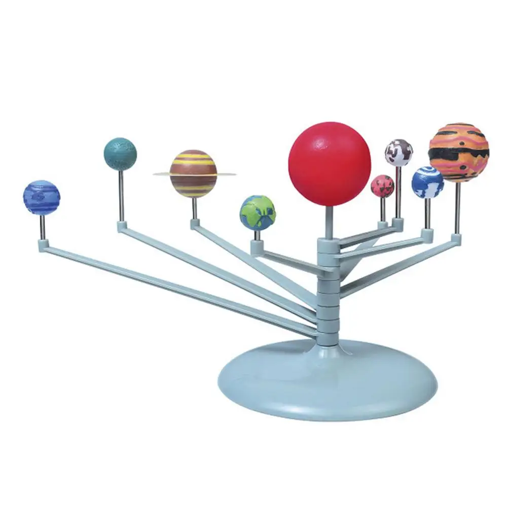 

10X Simulation Solar System Planets Instrument Model DIY Nine Planets Learning Eductional Training Toys Kits For Kids Gift
