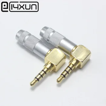 

EClyxun 2Pcs/lot High Quality 3.5mm 4Pole Male Headphone Jack Right Angle 90 Degree Solder Plug Mini Connector