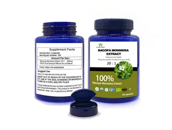 

Bacopa Monniera Extract 20:1 100pcs/bottle 100% Bacopa Monniera Extract