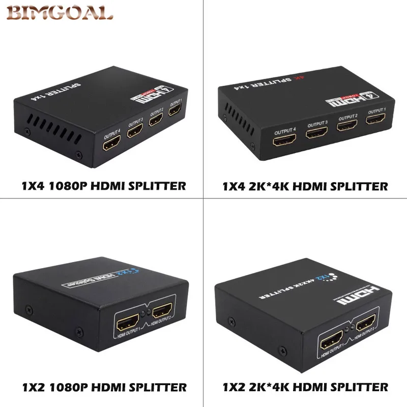 

HDMI Splitter Full HD 1080p 2K*4K Video HDMI Switch Switcher 1X2 1X4 Split 1 in 2/4 Out Dual Display For DVD PS3 Xbox WiPS3 Xbox
